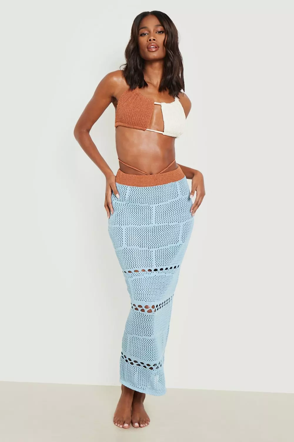 Beach skirt on sale and top set